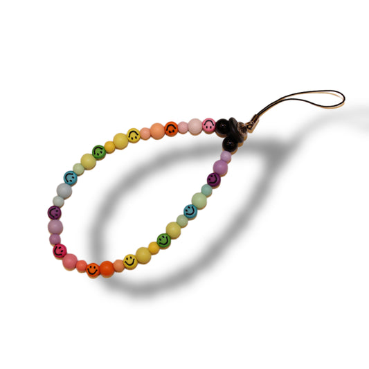 Rainbow Smiley phone charm